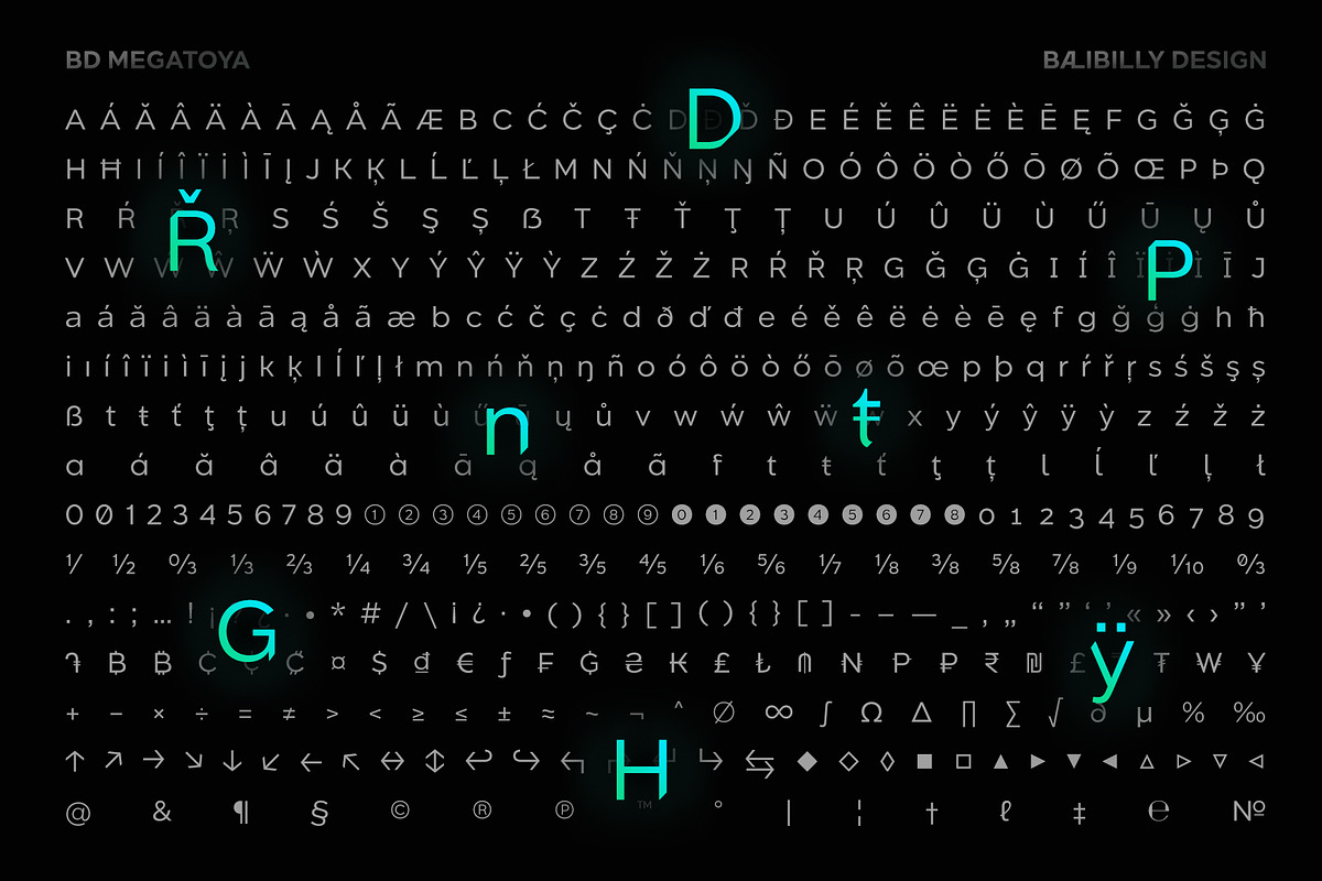 BD. Megatoya - Gemetric Sans Serif, a Font by Balibilly Design (Photo 12 of 16)