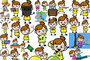 Little Girl ~ Cartoon Character Set, an Education Illustration by The Toon Company (Thumbnail 6 of 7)