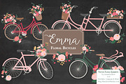 Rose Bicycles Clipart & Vectors, an Illustration by Amanda Ilkov (Thumbnail 2 of 5)