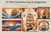 41 Columbus Day & Indigenous Peoples, a Background Graphic by adenpinkstore (Thumbnail 17 of 17)