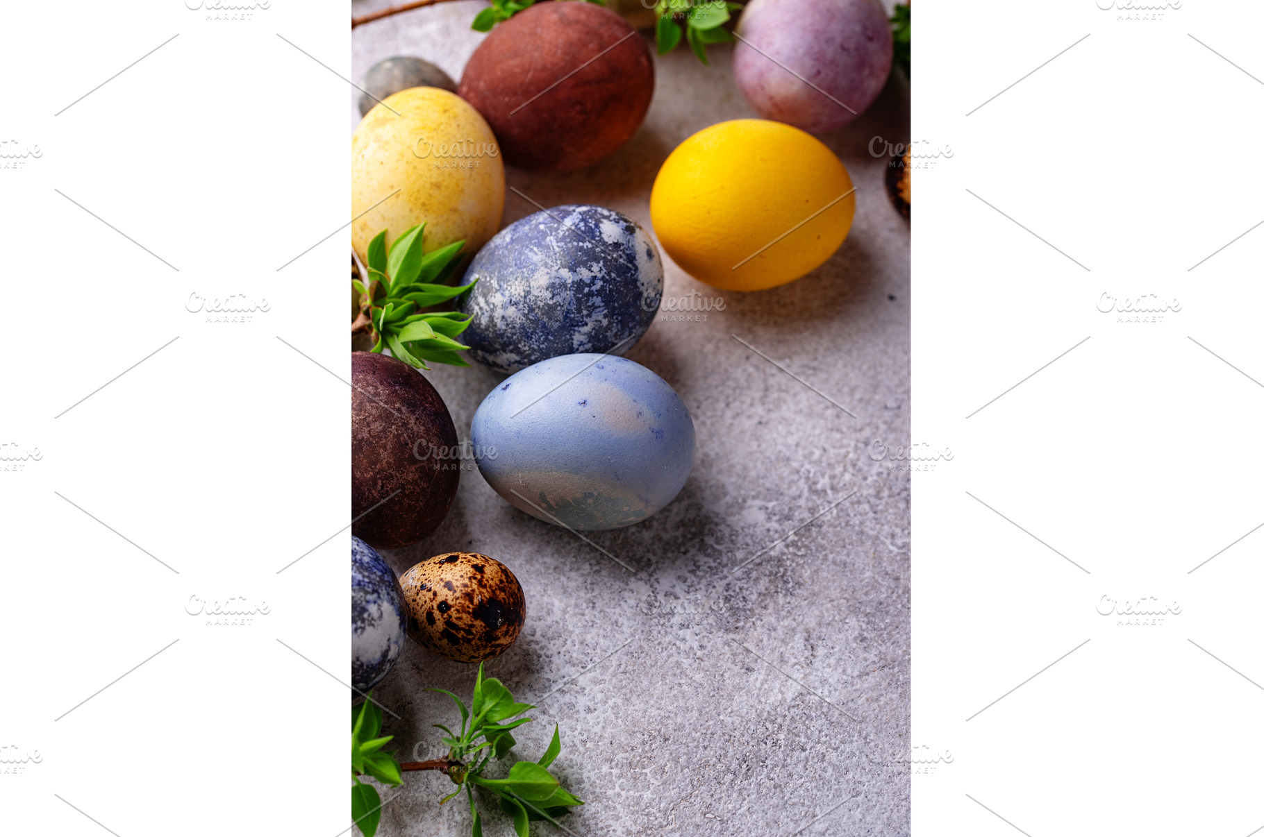 Easter eggs paint with natural dye, a Holiday Photo by Yulia Furman