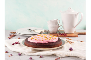 Beetroot chocolate cake with pink, a Food & Drink Photo by Lifemorning