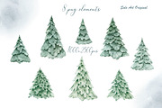 Woodland Landscape Spruce trees, an Illustration by Solo Art Original (Thumbnail 2 of 9)