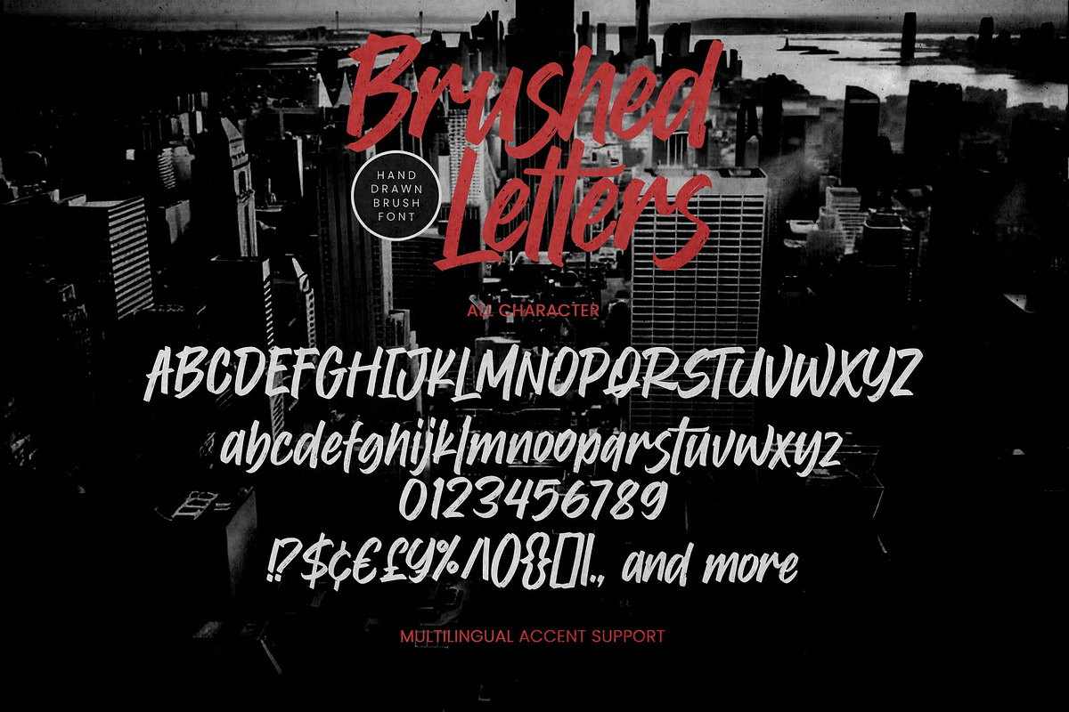 Brushed Letters - Hand Drawn Brush, a Handwritten Font by Gassstype (Photo 8 of 8)