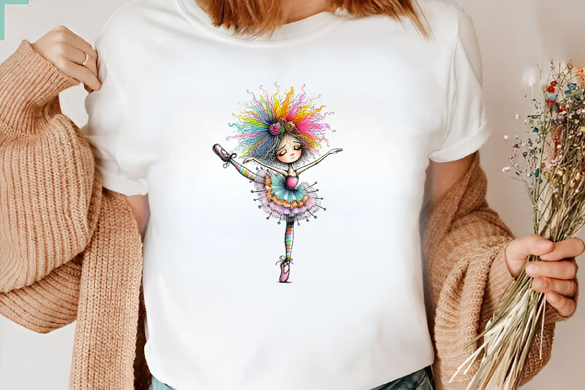 Whimsical Ballerina Clipart, a Seasonal Illustration by CreationArt (Photo 6 of 7)