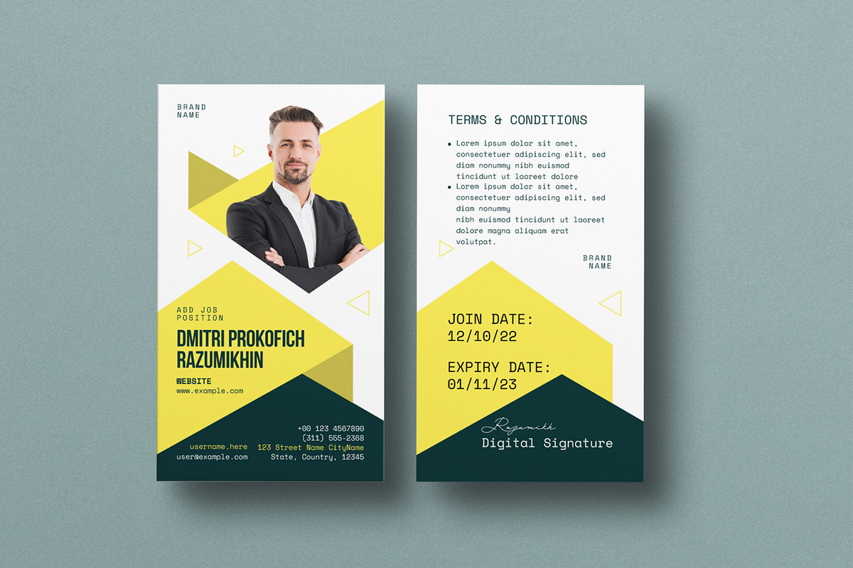 Employee ID Card Template Design