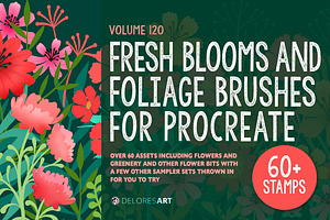 Fresh Blooms and Foliage Brushes