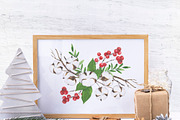 Christmas plant collection, an Illustration by Watercolor & sketches (Thumbnail 7 of 9)