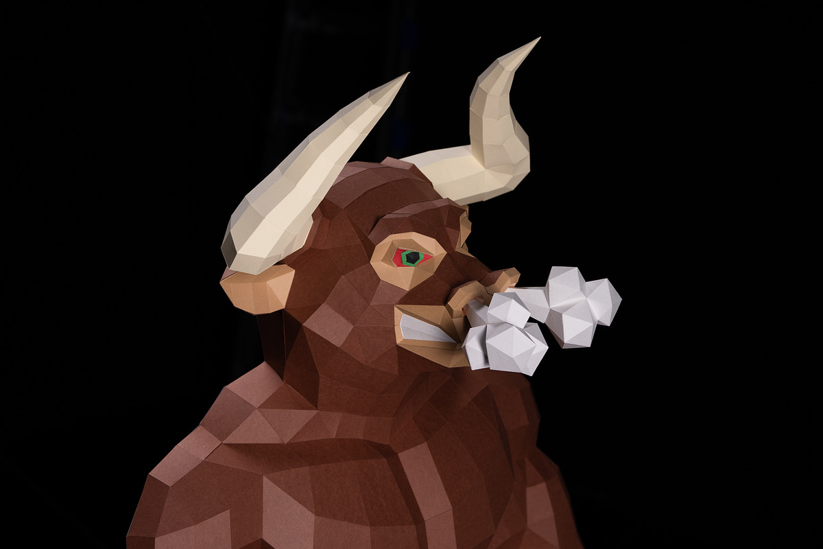 DIY Bull bodybuilder 3D template, a Templates & Theme by PolyFish (Photo 4 of 6)