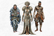 Primal Fantasy Tribal Characters PNG, a Person Illustration by ThatsDesignArt (Thumbnail 11 of 13)