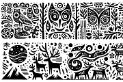 Vintage Flowers Folk Art, a Decorative Illustration by devastd (Thumbnail 18 of 28)
