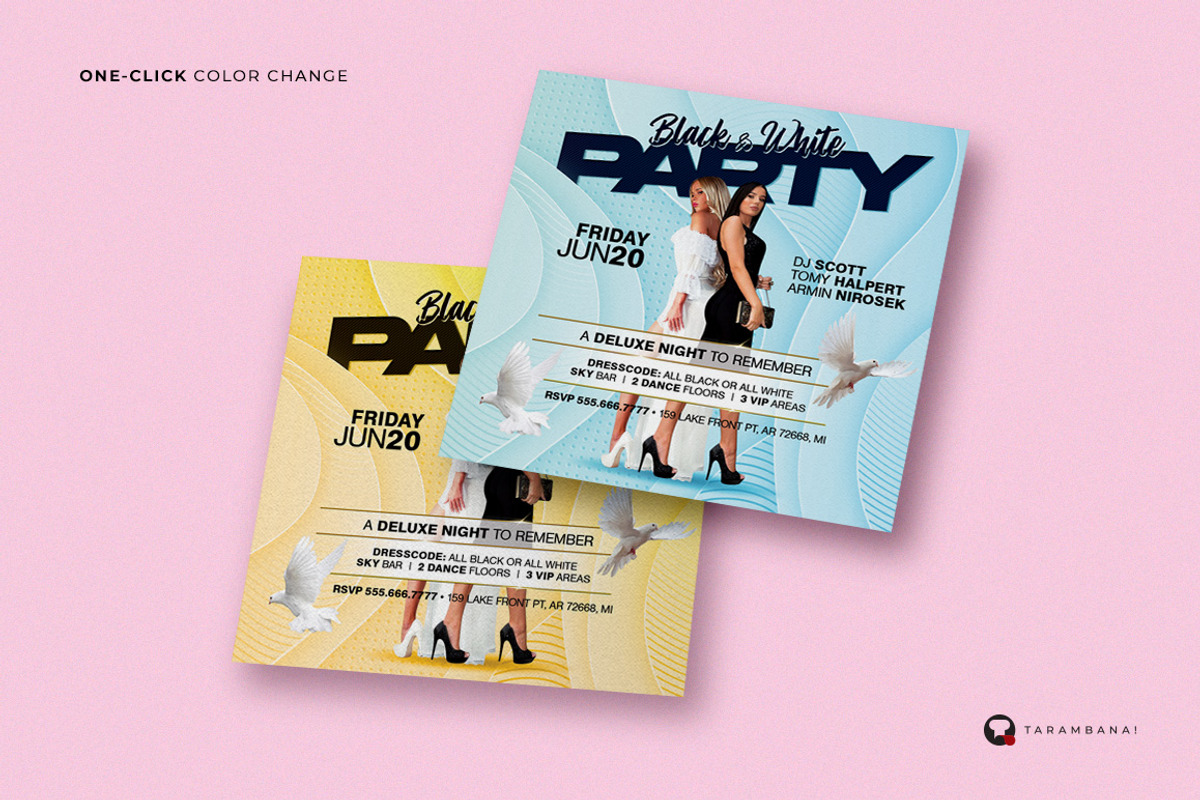 Black & White Party Flyer, a Flyer Template by Plan B (Photo 3 of 3)