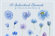 Summer Breeze Floral Graphics, an Illustration by Doris Jetz (Thumbnail 3 of 8)
