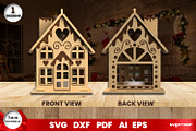 Gingerbread Christmas Houses, a Decorative Illustration by svgocean (Thumbnail 6 of 11)