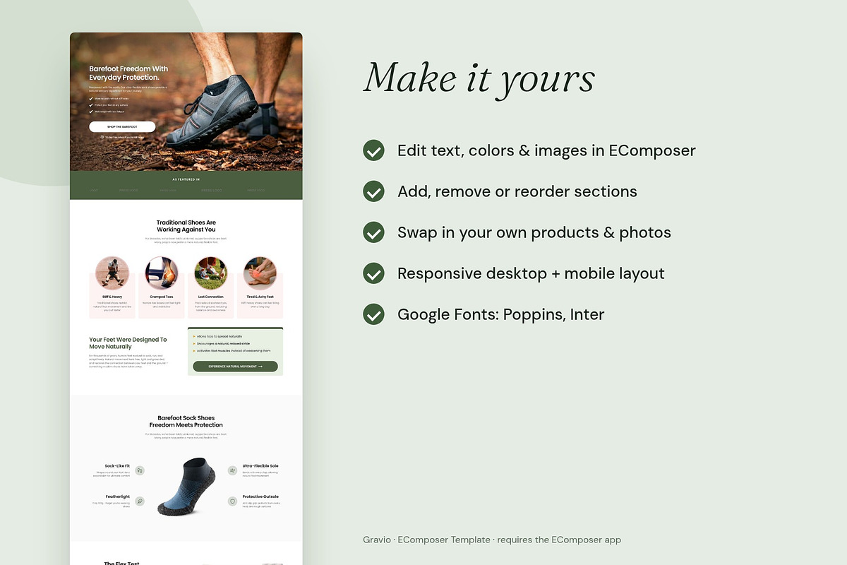 Gravio - Shopify EComposer Template, a Shopify Template by Boost Convert (Photo 4 of 11)