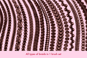 Procreate Hair Female Braids Brushes