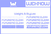 Futuristic Clean font, a Sans Serif Font by weknow (Thumbnail 7 of 8)