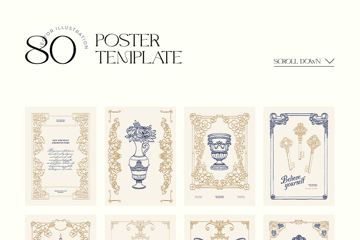 Art Nouveau | Wall Art Collection, an Object Graphic by Leleka.Store (Photo 4 of 21)