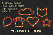 Red marquee frames bundle, an Object Graphic by MariiaVD (Thumbnail 2 of 4)
