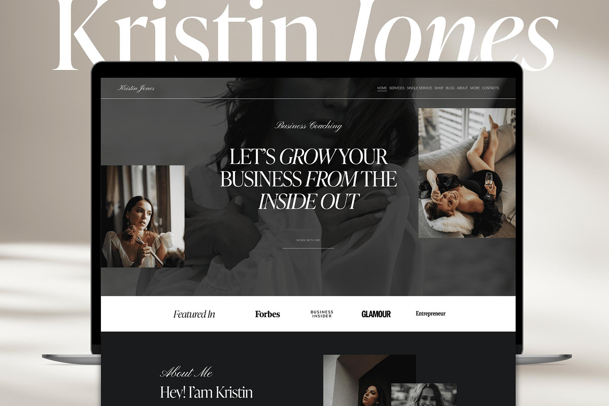 Squarespace Website Template coach, a Squarespace Template by Presentibox (Photo 1 of 11)