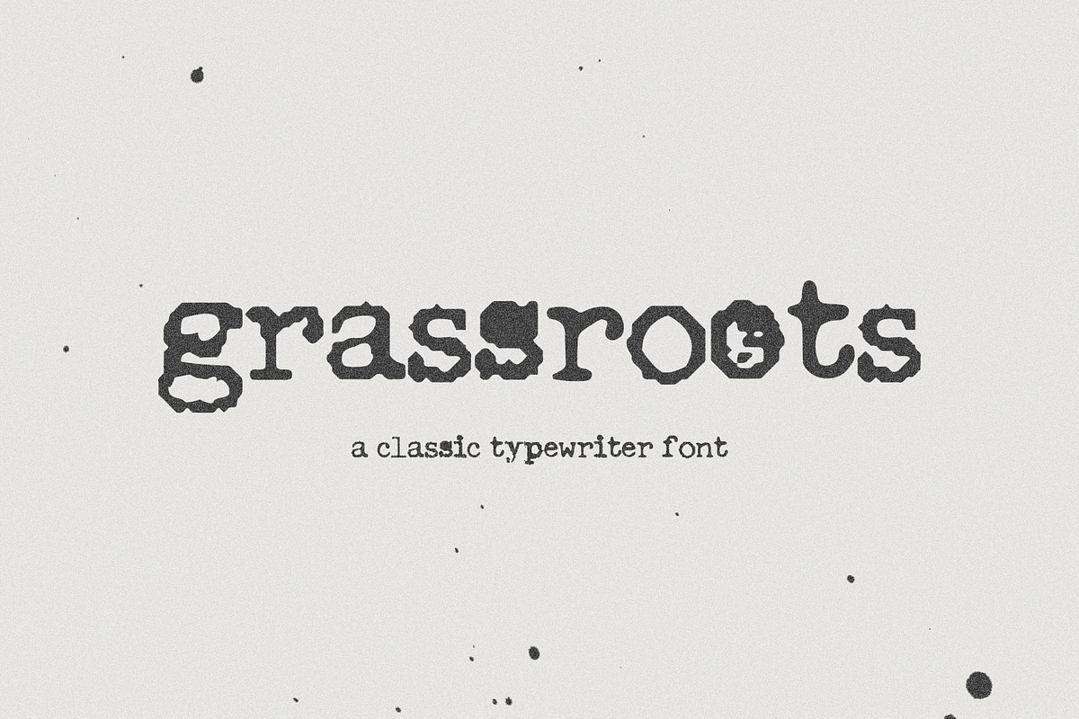 Grassroots Typewriter Font, a Serif Font by Beck McCormick (Photo 11 of 11)
