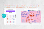 DOODLE ICE CREAM: clipart, a Food Illustration by Elliko shop (Thumbnail 6 of 7)