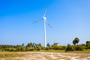 Wind turbines Kalpitiya, Sri Lanka, a Photo by saiko3p