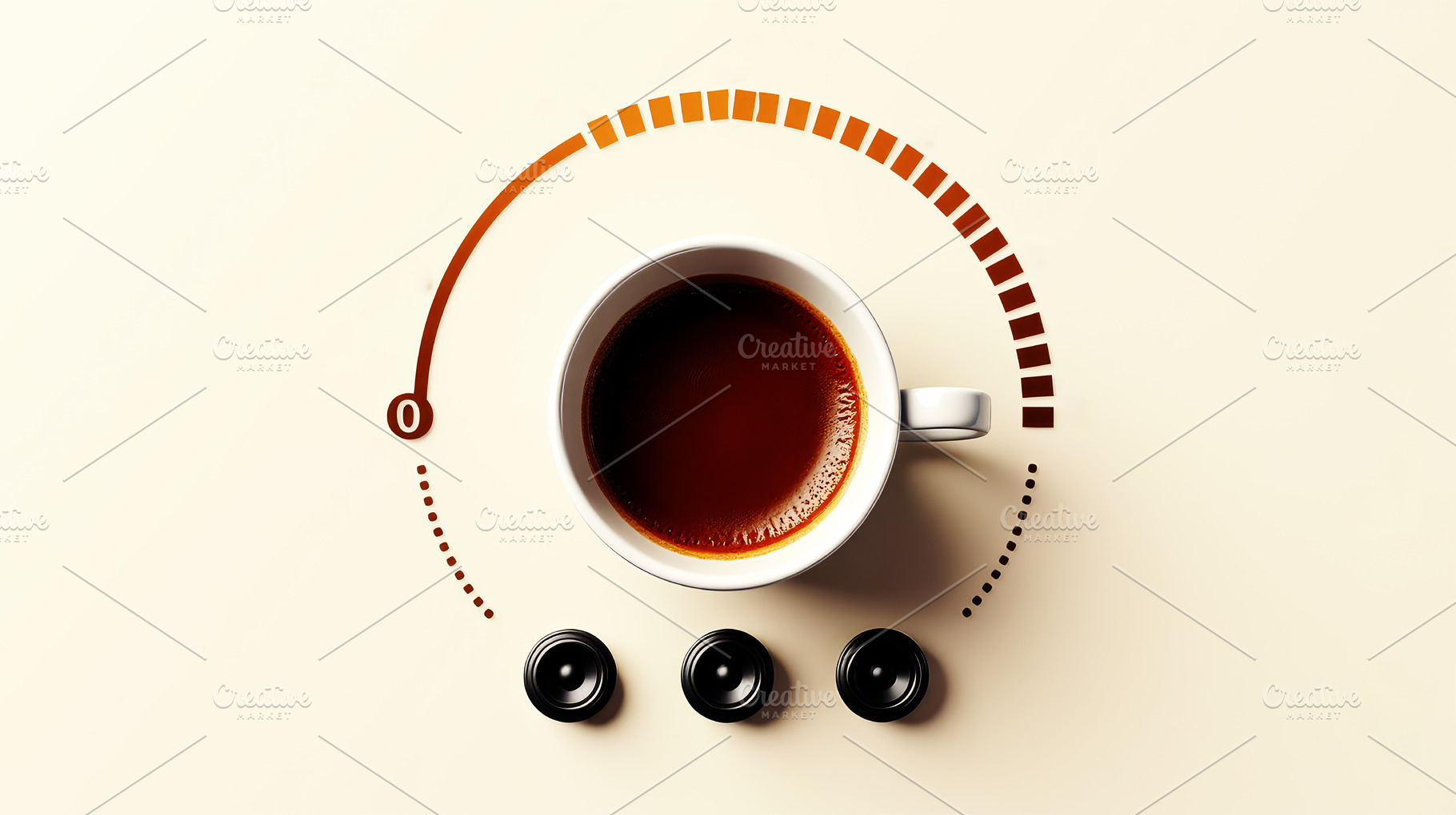 Coffee cup simulating an intensity m, a Food & Drink Photo by Perpis