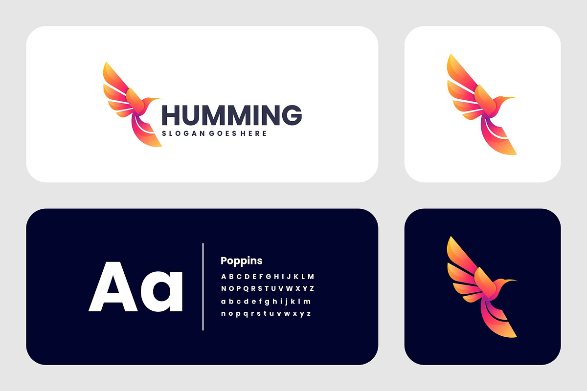 Gradient Modern Humming Bird Logo, a Branding & Logo Template by Artnivora.Std (Photo 2 of 4)