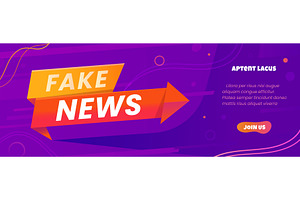 Fake news banner, social media, a Technology Illustration by Vector Tradition