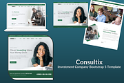 Investment Company HTML5 Template, a Bootstrap Template by HasThemes (Thumbnail 1 of 3)