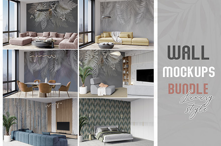 Wallpaper mockup bundle | Discount