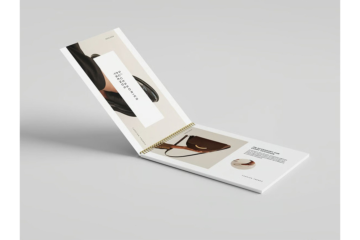 Spiral Bound Book / Catalogue Mockup, an Advertising Mockup by zippypixelstudio (Photo 2 of 10)