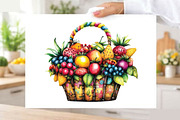 Whimsical Summer Fruit Basket Clipar, an Illustration by SVGArt (Thumbnail 7 of 9)