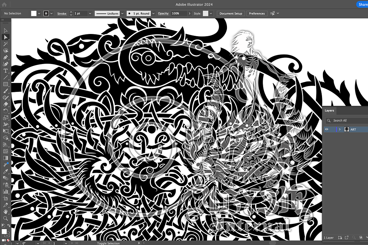 Viking Yggdrasil Knotwork Vector Art, a Decorative Illustration by Abysm Internal (Photo 3 of 4)