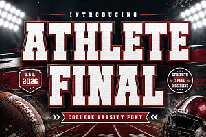Athlete Final – Bold Varsity Font