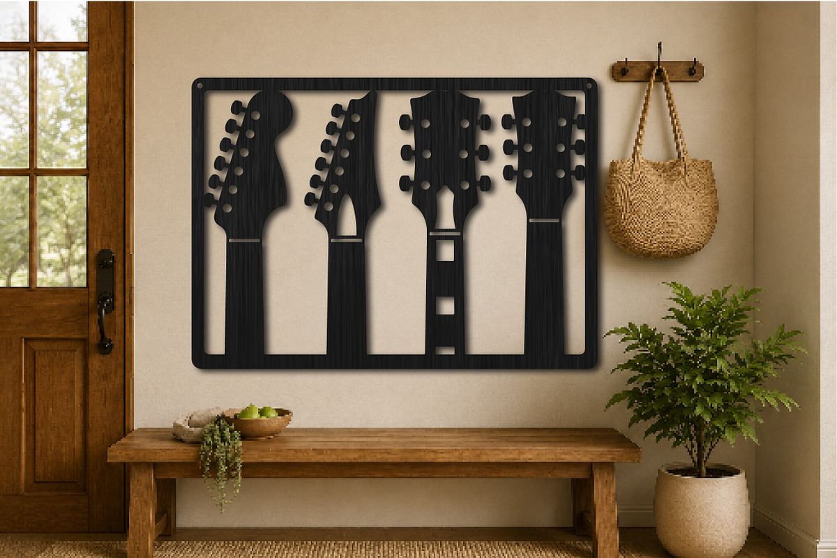 Guitar Headstocks Laser Cut SVG, an Object Graphic by DreamCafeArt (Photo 2 of 3)