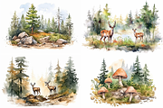 Rustic Watercolor Forest Collection, an Animal Illustration by artsy-fartsy (Thumbnail 6 of 6)