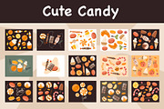 Cute candy bundle set vector, a Food Illustration by foxndeer (Thumbnail 1 of 4)