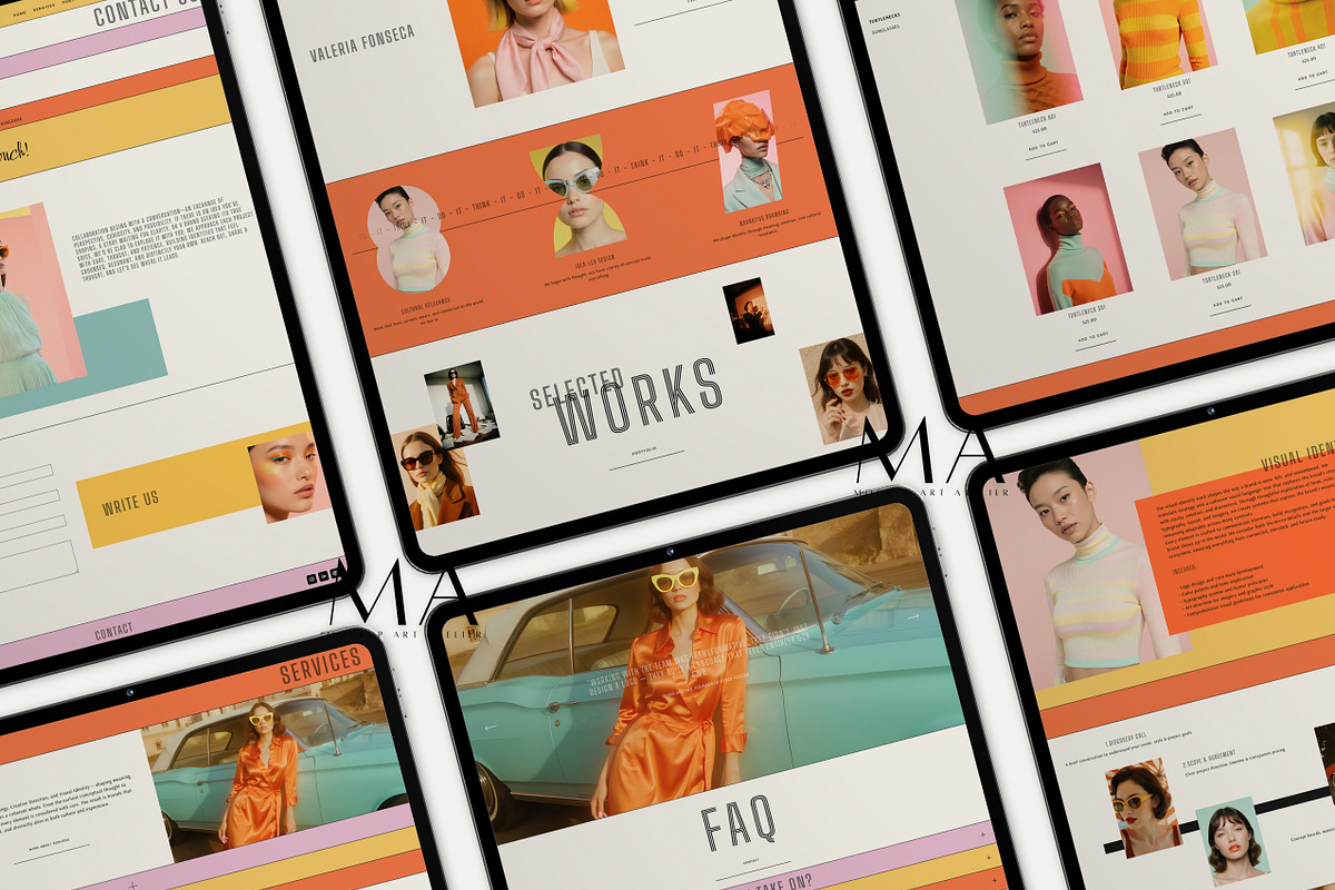 Retro Squarespace Website Template, a Squarespace Template by Mockup Art Atelier (Photo 8 of 16)