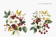 White Flowers with Berries, a Decorative Illustration by ThaismotaCreativeCo (Thumbnail 6 of 9)