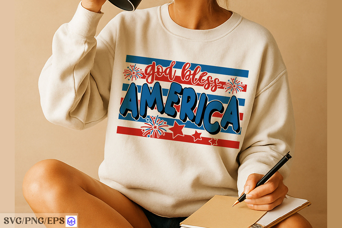 4th of July God Bless America SVG, a Graphic by mh_arif (Photo 2 of 4)