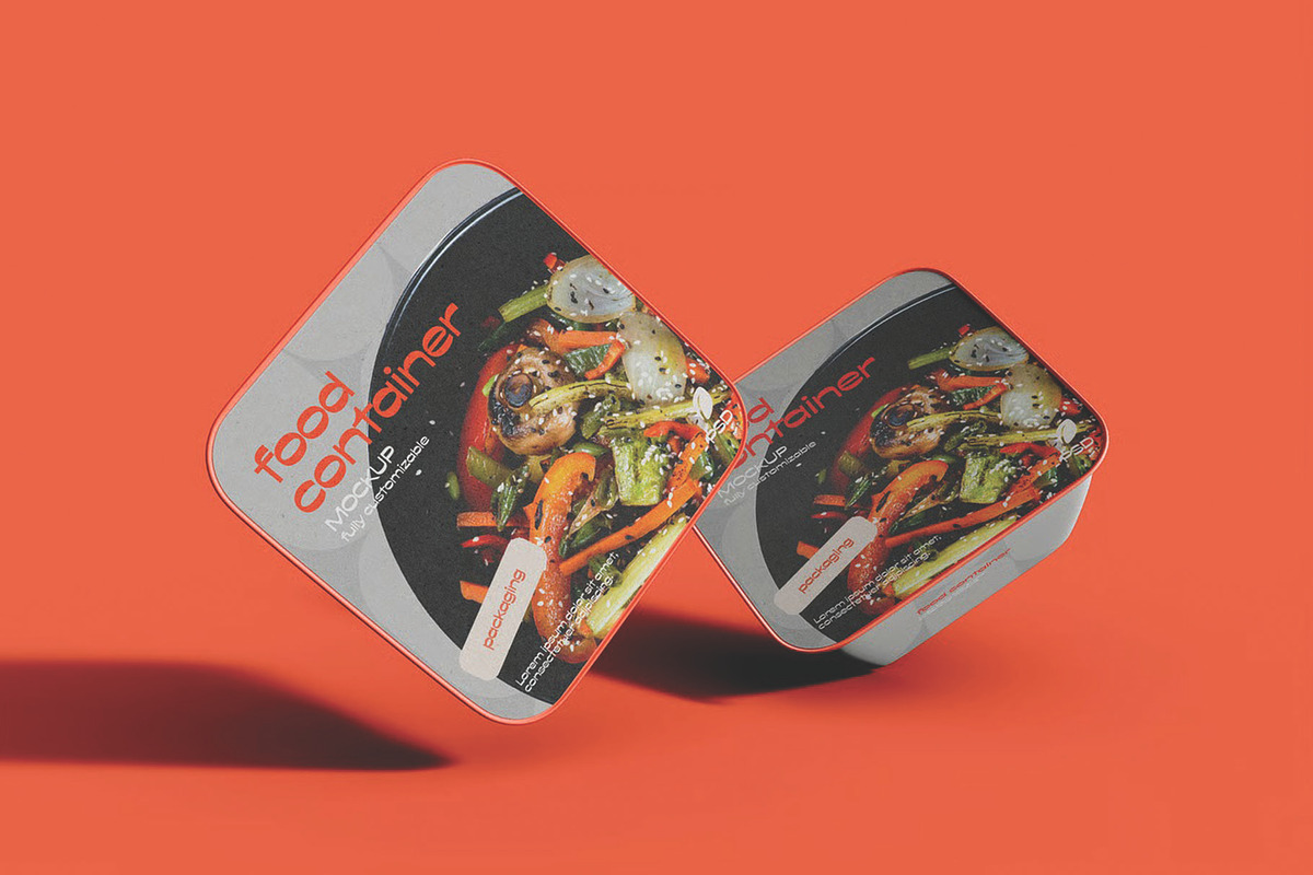 Takeaway Food Container Mockup, a Packaging Mockup by skybluecreative (Photo 1 of 3)