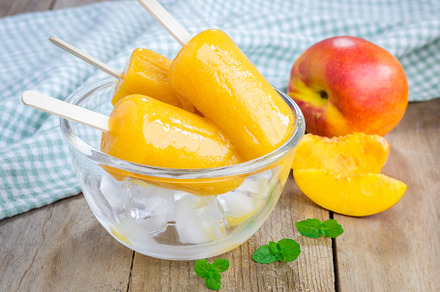Homemade peach popsicles, a Food & Drink Photo by iuliia_n