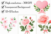 Coquette Floral Frames Clipart, an Illustration by Libby Wishes (Thumbnail 7 of 7)