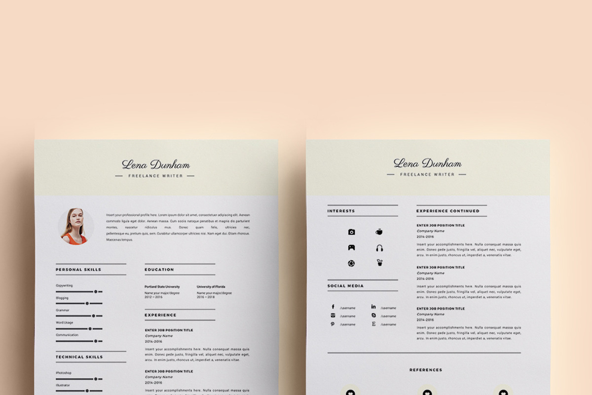 Writer Resume Template /CV, a Resume Template by Resume21 (Photo 2 of 5)