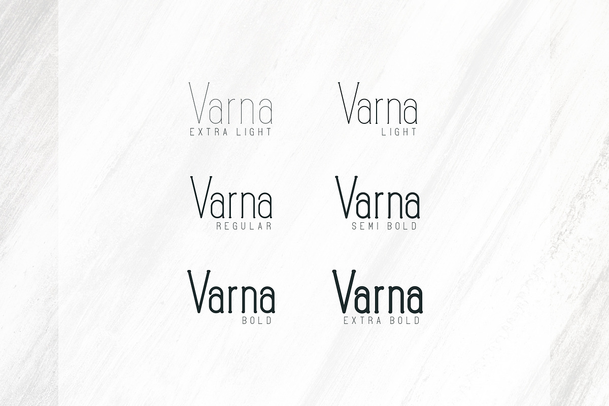 Varna - Slab Serif font family -70% preview 2