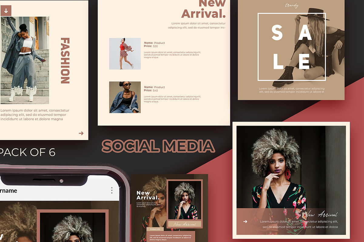 Social Media Kit Fashion, a Social Media Template by kamalrawat_gd (Photo 1 of 2)
