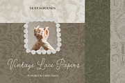 Vintage Lace Papers backgrounds, a Background Graphic by DigARTbyHavroshka (Thumbnail 1 of 13)