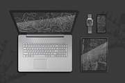 Topographic Maps Vector Bundle, a Texture Illustration by RDShop (Thumbnail 8 of 13)